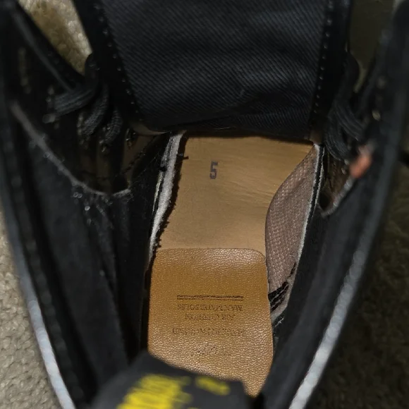Dr. Martens Lace And Gold GlitterBoots Made In England